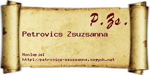Petrovics Zsuzsanna névjegykártya